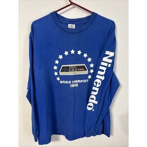 Vtg Nintendo 1985 World Champion Long Sleeve Shirt  Video Gaming